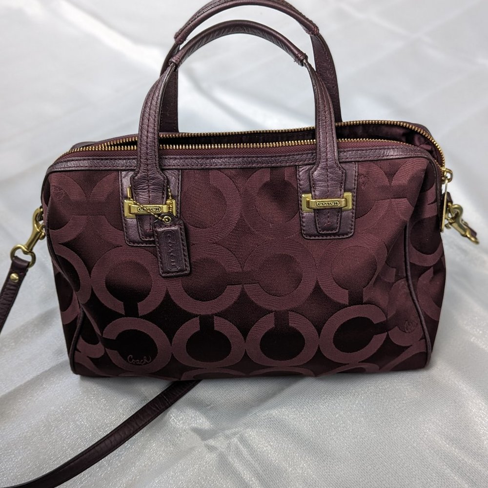 Plum Colored Coach Shoulder Bag